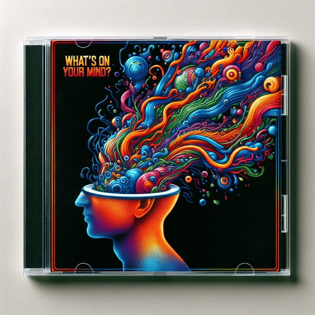 Exploding Head Album Cover in Abstract Style