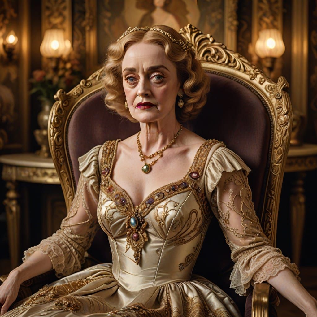 Golden Age of Hollywood Starlet Transformed in Art Nouveau M...