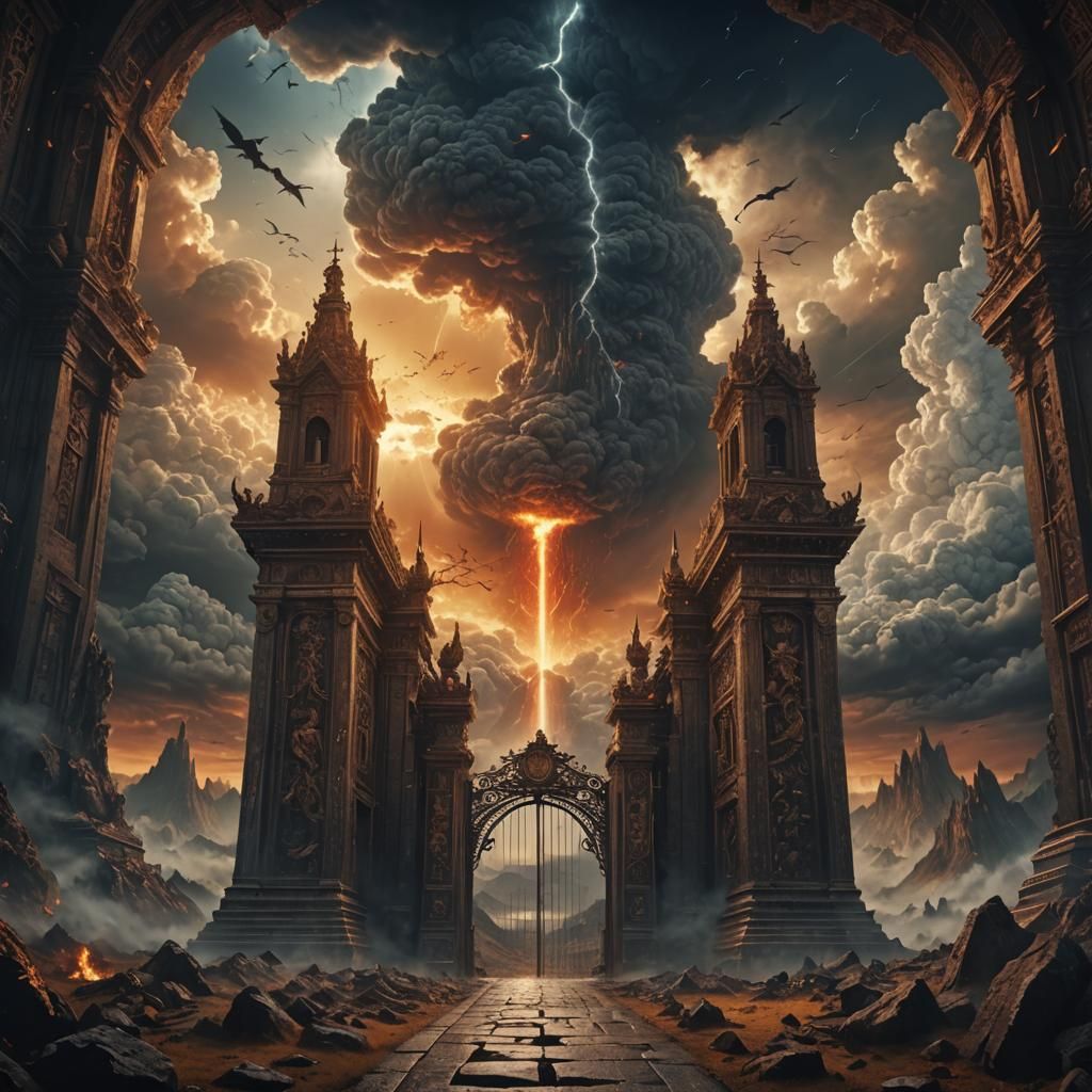 Epic Gate Between Heaven and Hell