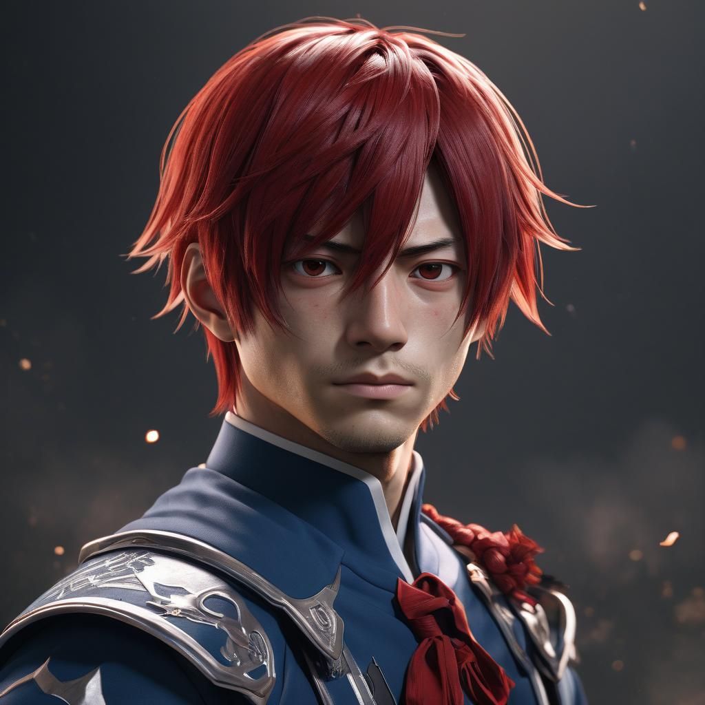 Shoto Todoroki as Cyberpunk Concept Art