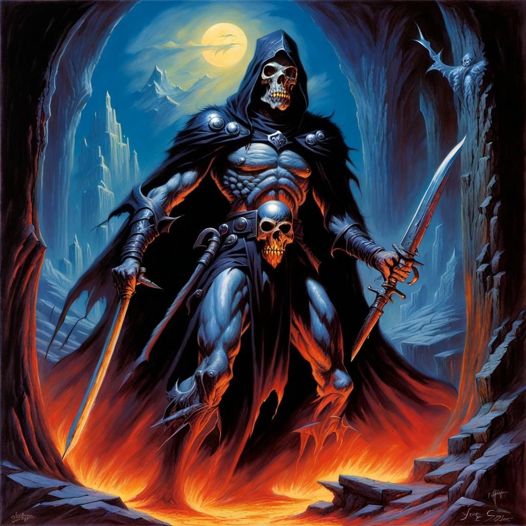 Grimdark Scene in Dark Fantasy Style