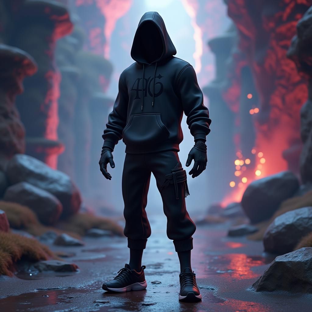 Fortnite Skin in Mystical Fantasy Landscape