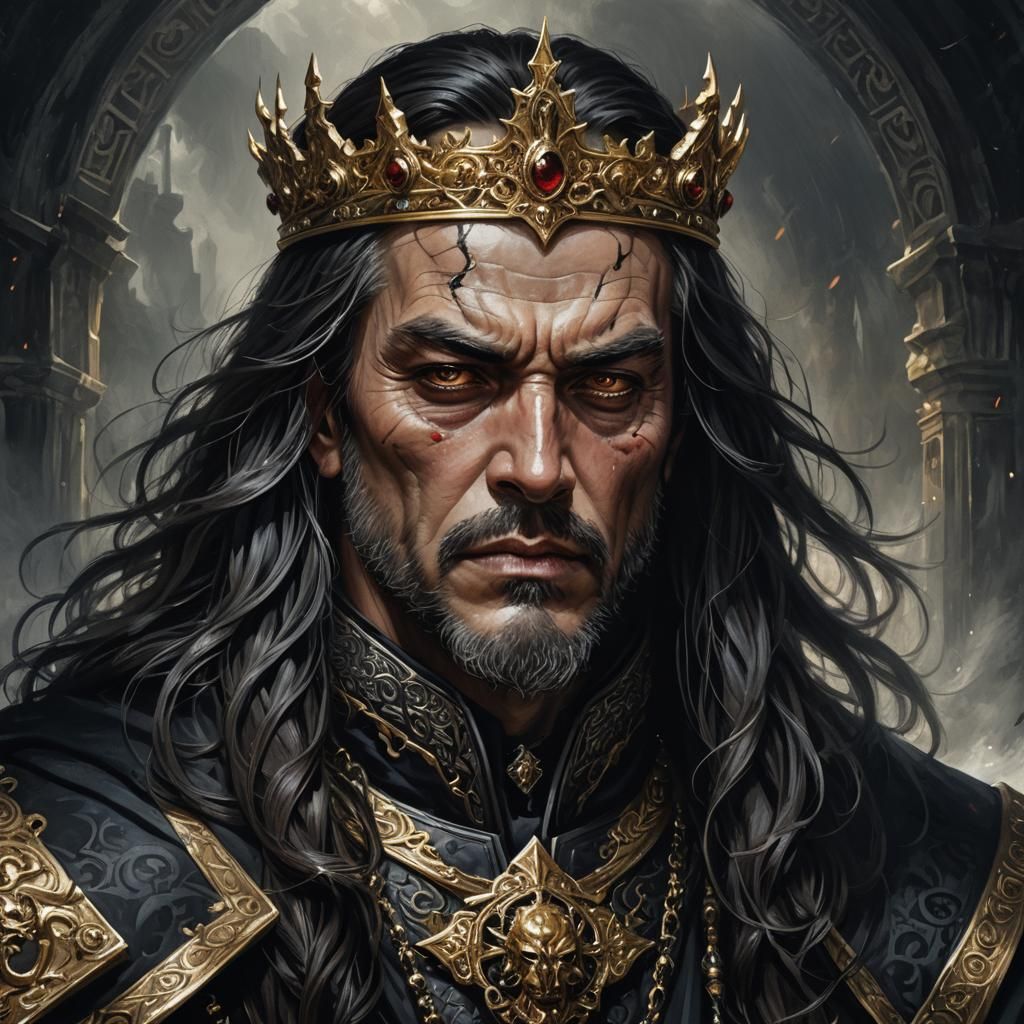 King of Hybern: Dark Fantasy Portrait in Digital Art
