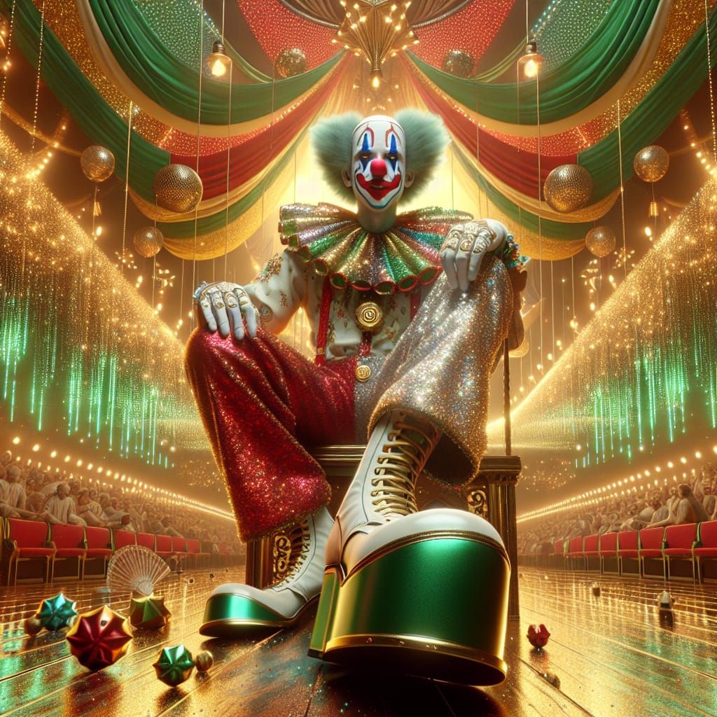Detailed 3D Circus Clown in Epic Game Style