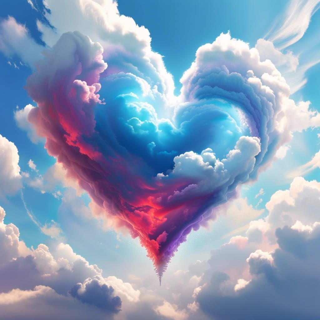 Clouds forming a heart