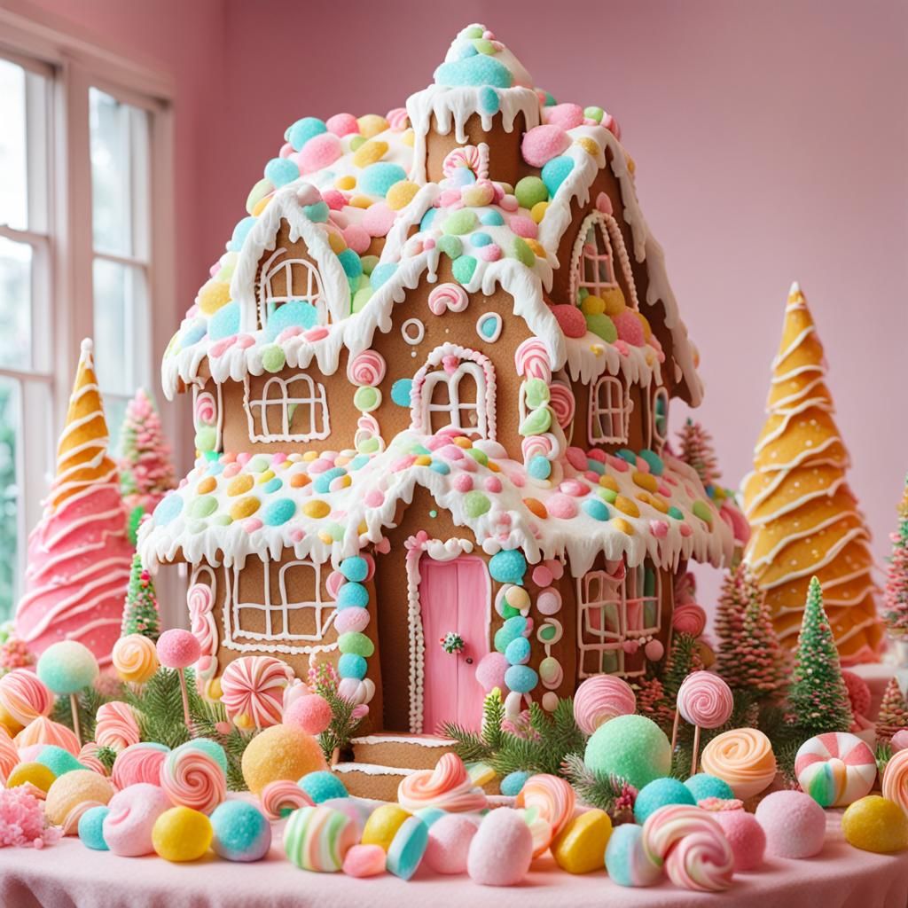 Life-Sized Gingerbread House in Fairycore Style