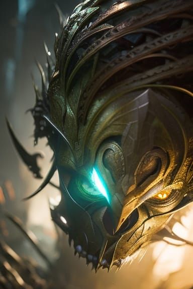 Dragonman Warrior Portrait in Medieval Dark Fantasy Style