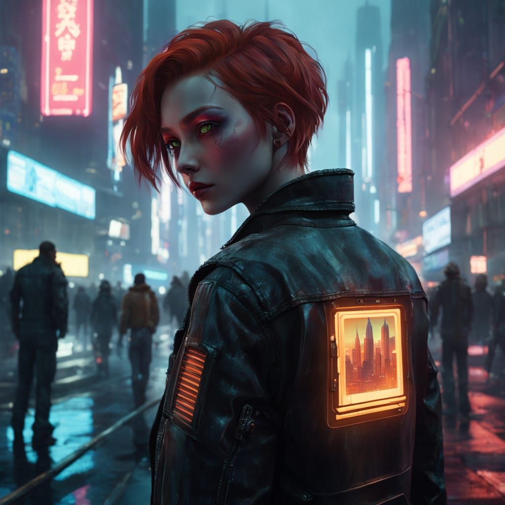 Cyberpunk Goddess in Industrial Futurism
