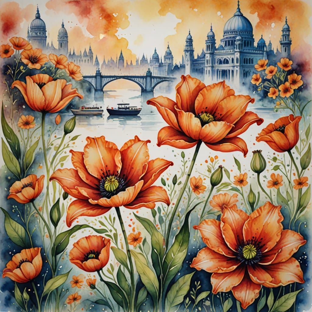 Abstract Love Story Watercolour: London to Mumbai