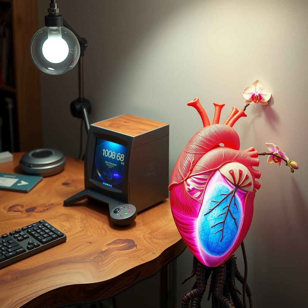 Cybernetic Workstation in Syd Mead's Futuristic Organic Styl...