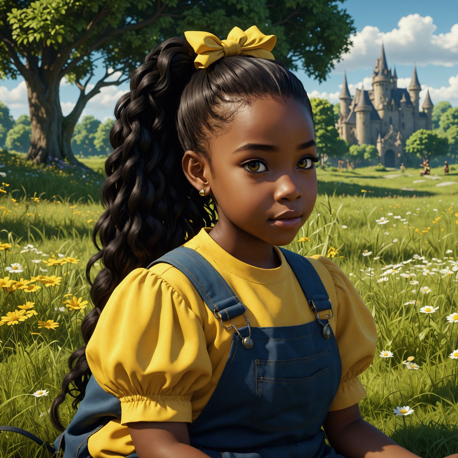 Girl and Fairy: Detailed Fantasy Art