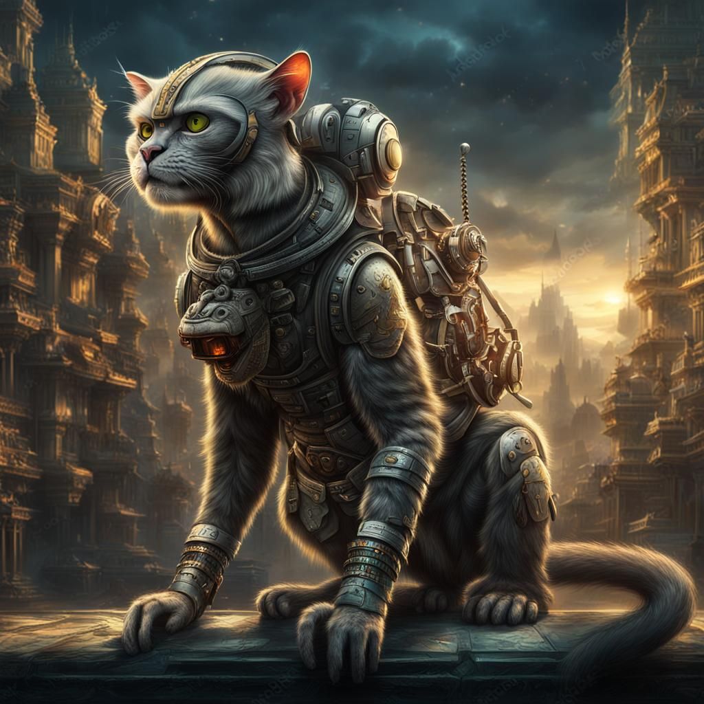 Cat Monkey Hybrid Creature Concept Art