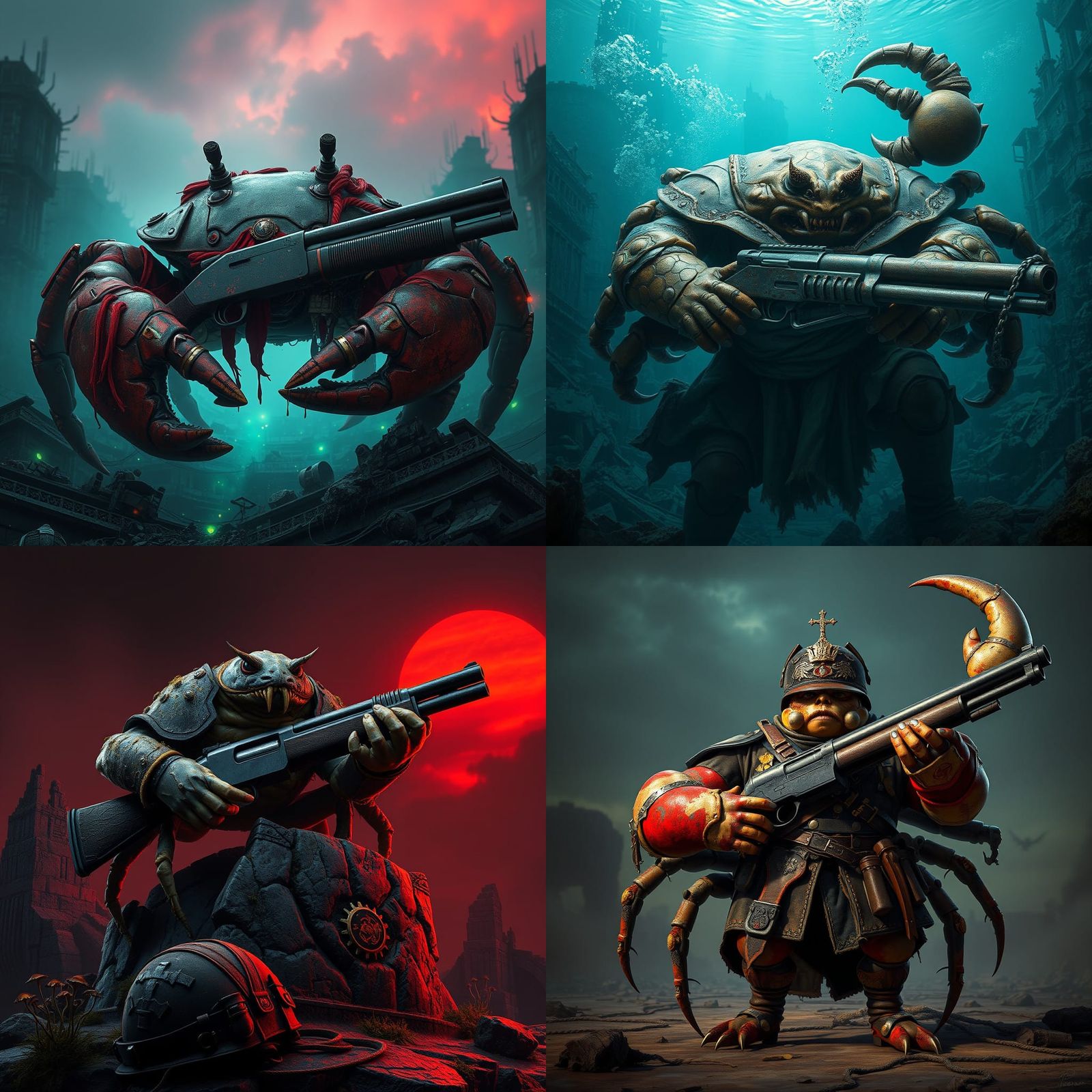 Military Dictator Crab with Shotgun Claw