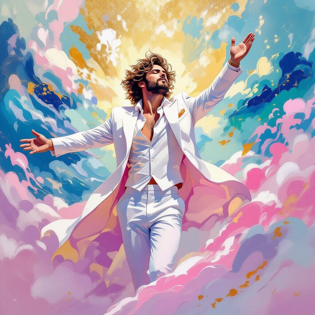 Astrophysicist Posed with Impressionist and Rococo Elements