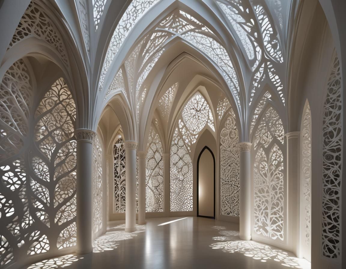 Lace Cathedral with Concrete and Shadow