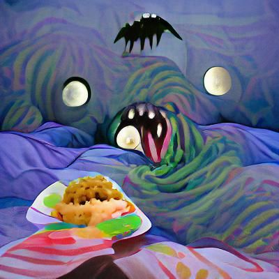 Nightmare Monster Consuming Dreams in the Dark