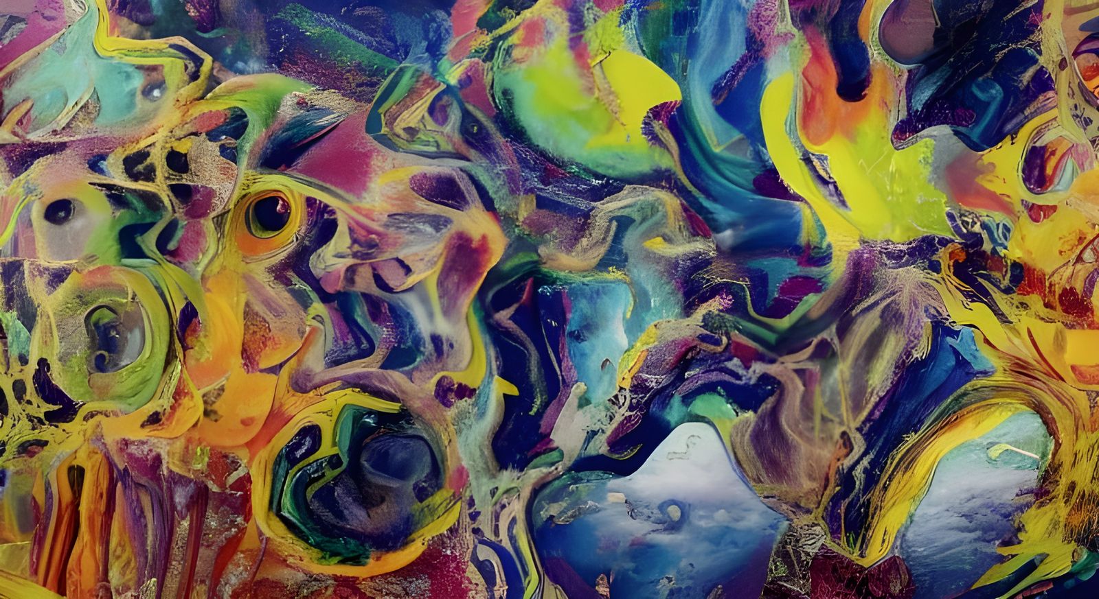 Cosmic Landscape in Psychedelic Volumetric Style