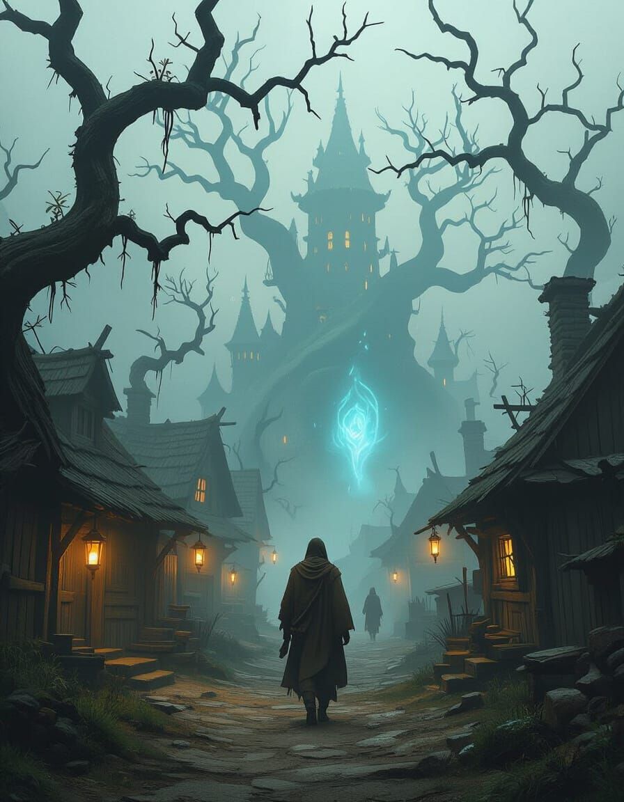 Mystical Village Entrance in Dreamy Style