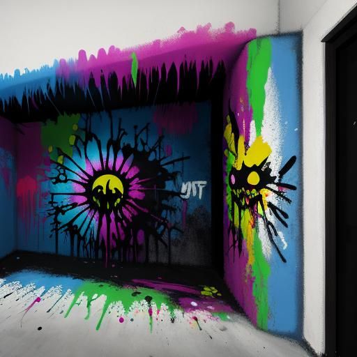 Creepy Closet Shadow in Graffiti Street Art