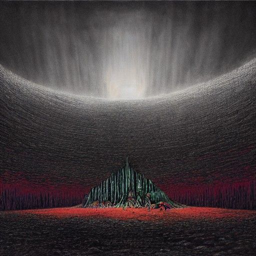 Colorful Nightmare Horror Landscape in 8K Resolution