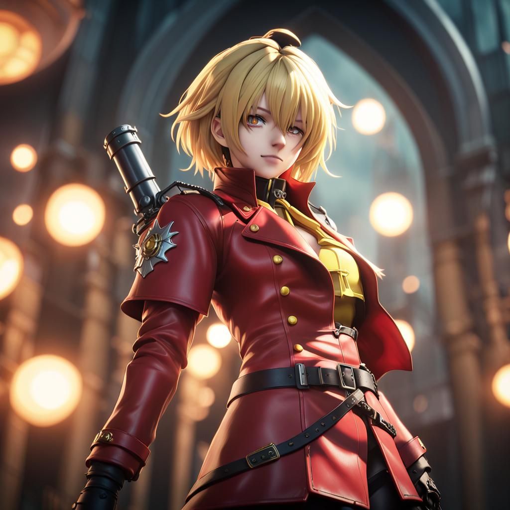 Anime Seras Victoria Portrait in 3D Style