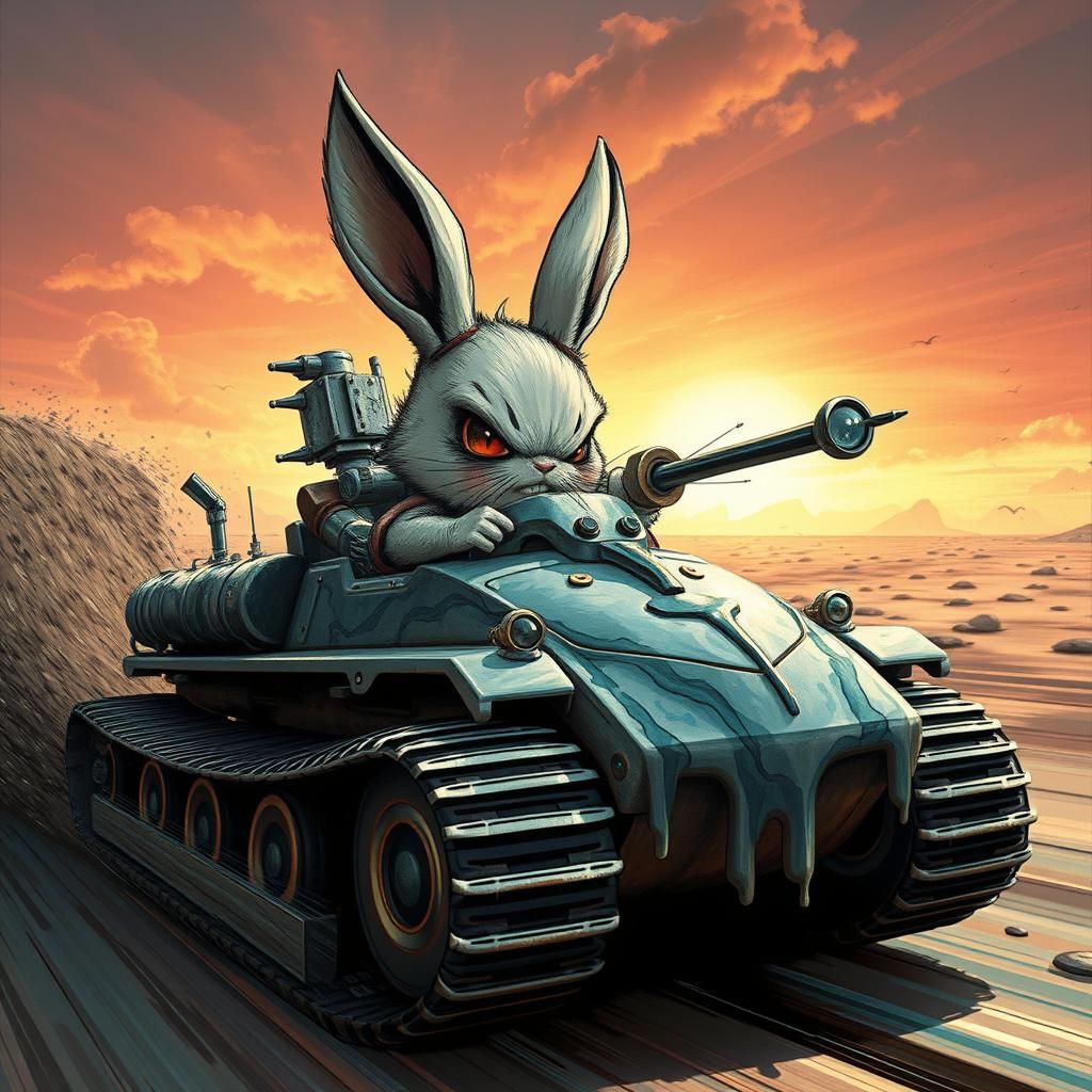 Mad Max Bunny Races in Apocalyptic Wasteland
