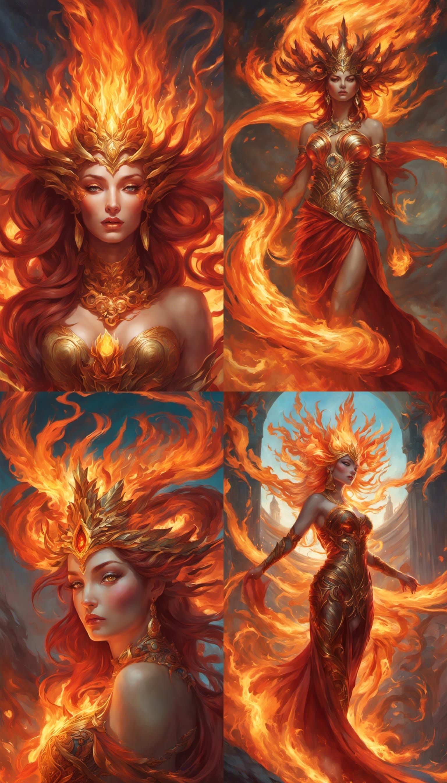 Fire elemental; Efreeti