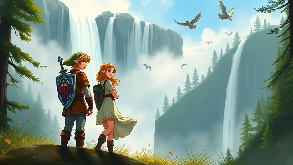 Link and Zelda Embark on a Thrilling Adventure in the Misty ...