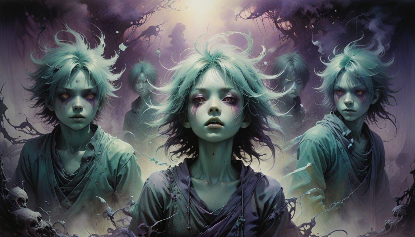 Vibrant Dreamscapes with a Kaleidoscope of Eyes