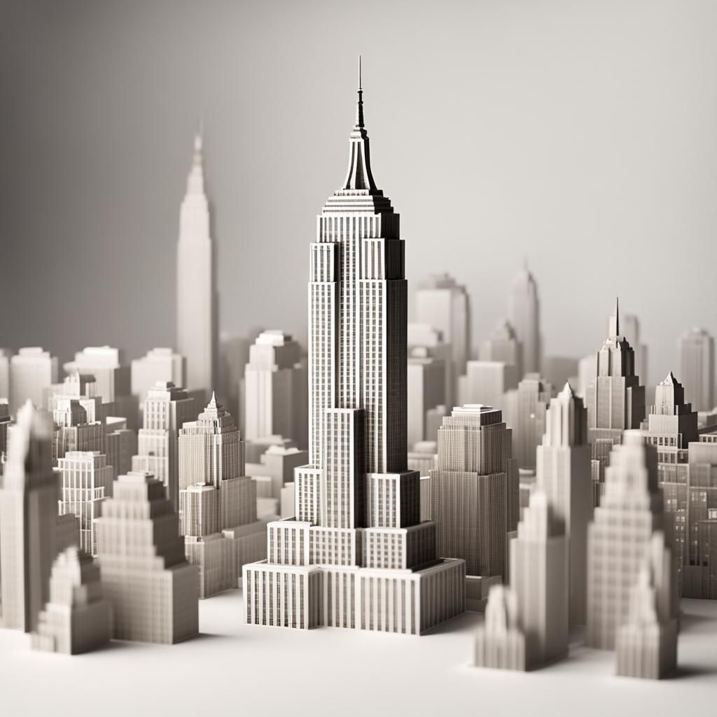 Empire State Building Origami Papercraft