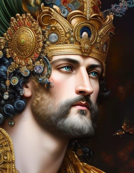 Elegant Roman Emperor Portrait in Hyperrealism