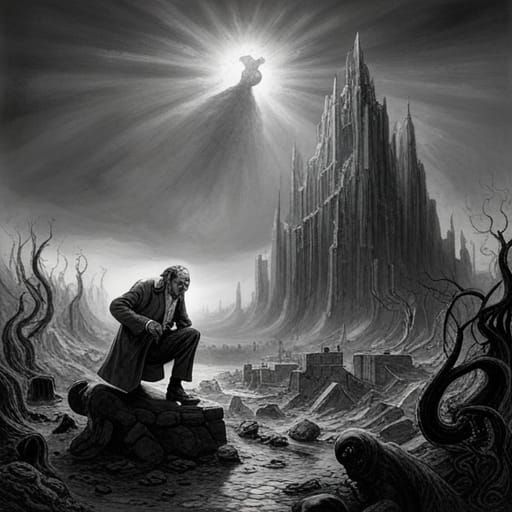 Lovecraftian Horror: Archaeologist's Descent into Madness