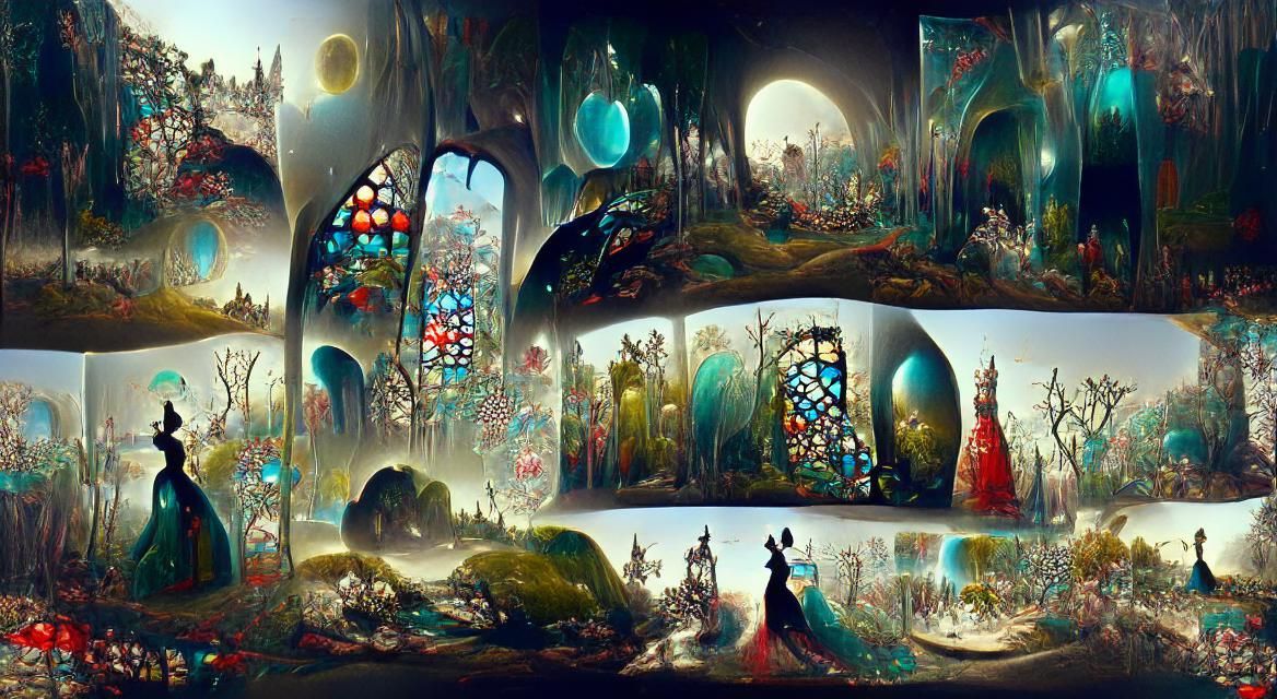 Wonderland Landscape in Film Noir Style