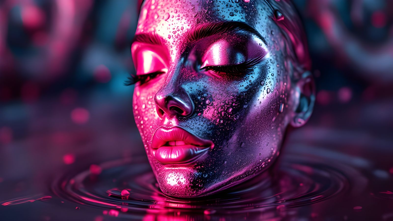 Metallic Pop Can Sculpture of a Woman