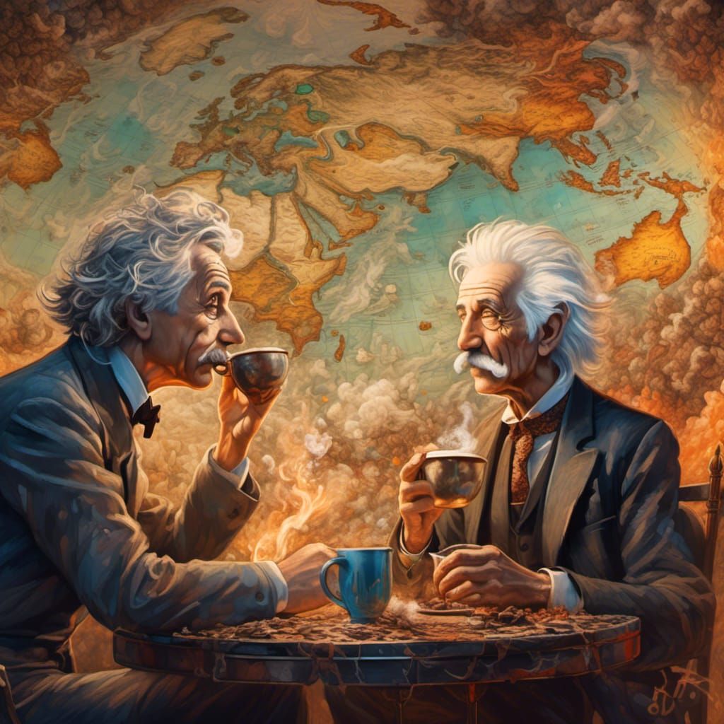 Einstein and Tesla Coffee Break 1