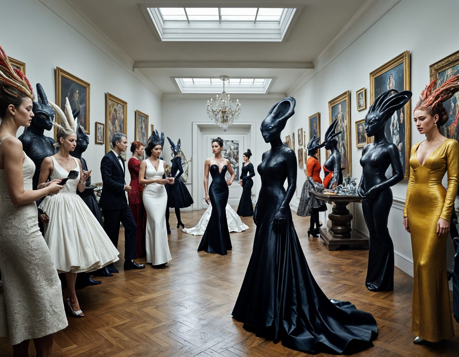 Exotic Alien Art Gallery Tour: Hyperrealistic Portraits