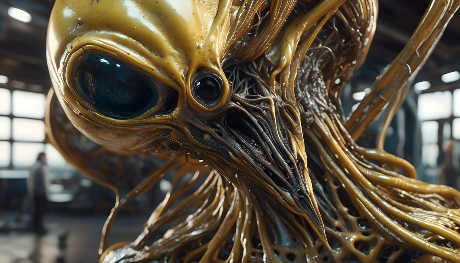 Hyperrealistic Alien Face with Perfect Anatomy