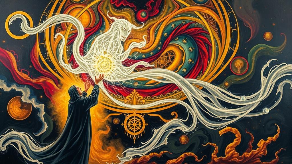 Wizard's Patronus in Abstract Surrealism Style