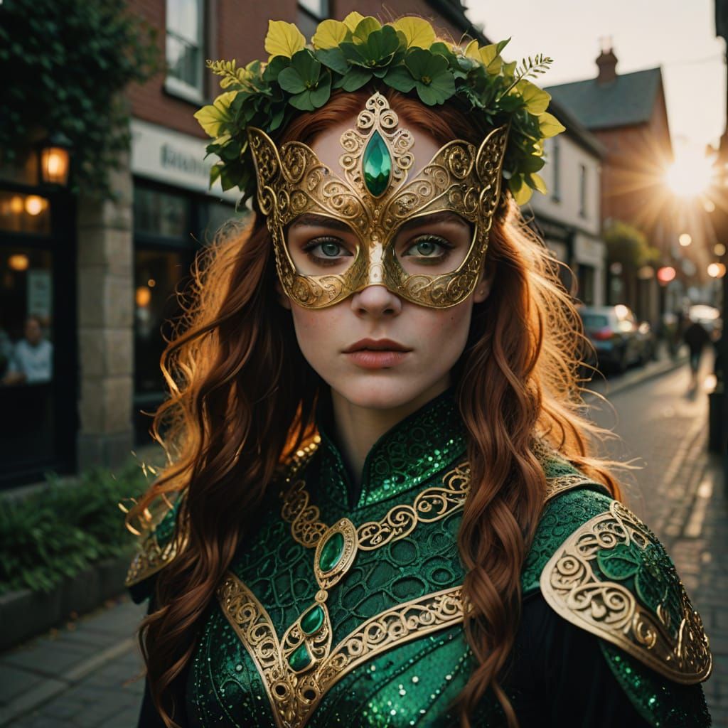 Irish Beauty in Golden Hour: A Hyperrealistic Portrait