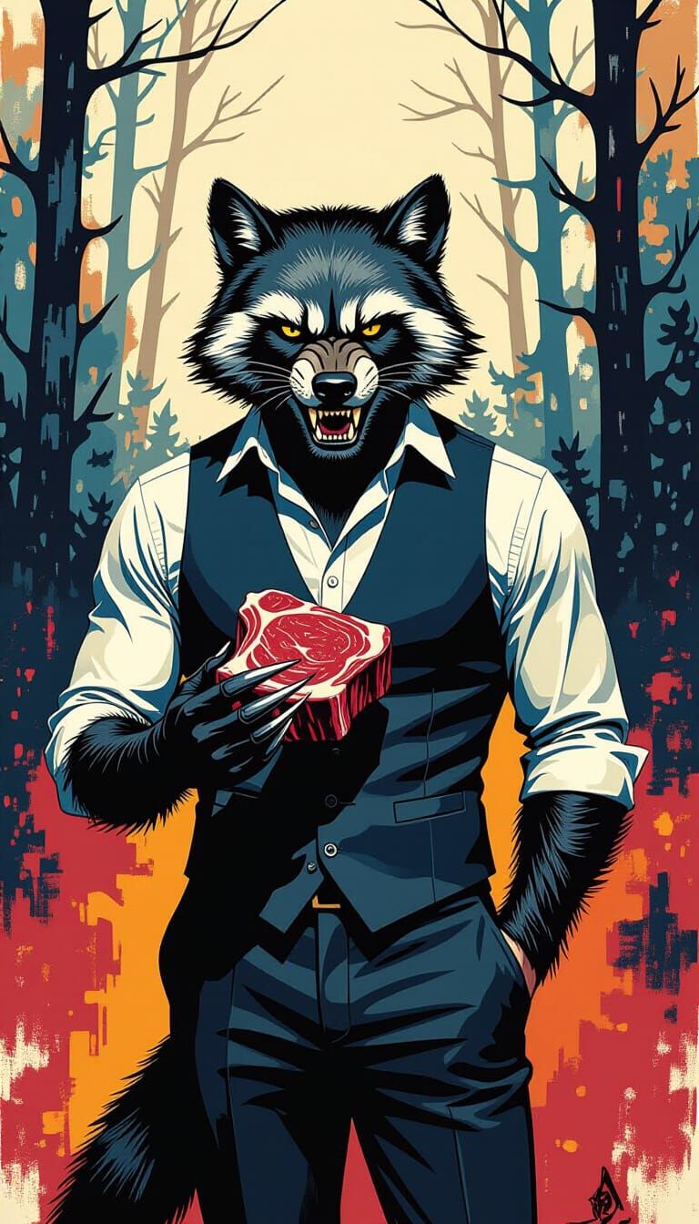 a humanoid wolverine complete with its characteristic stocky...