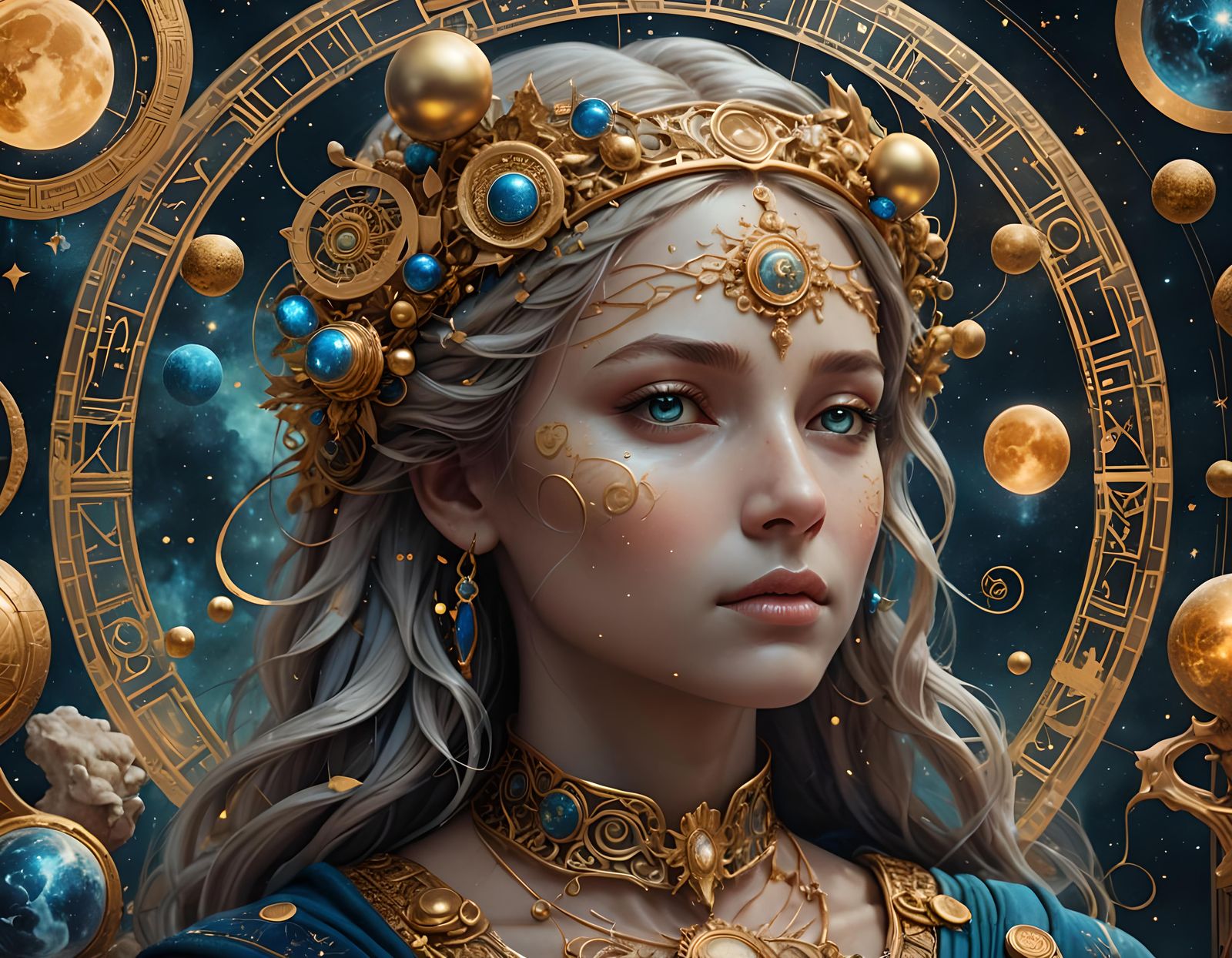 Detailed 3D Virgo Zodiac Sign Art