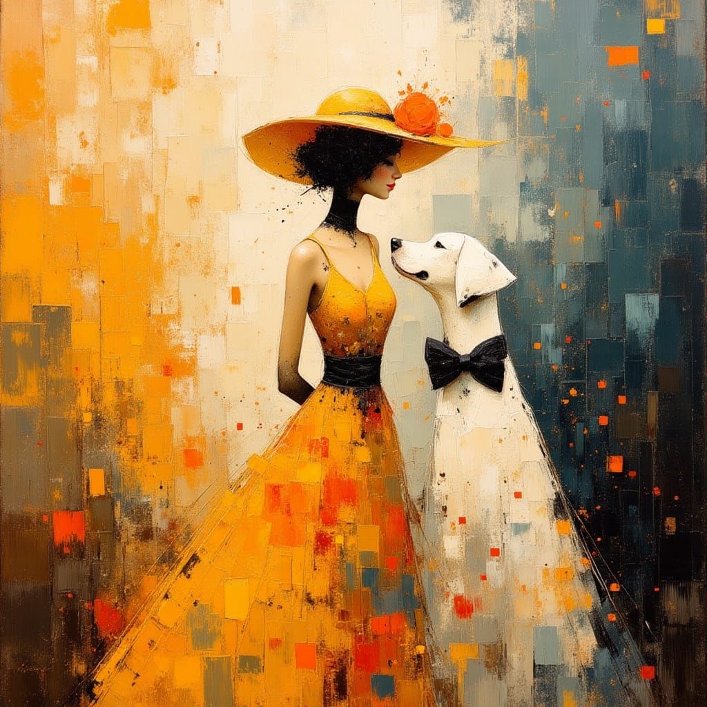 Android, Dalmatian, and Polka Dots: Expressionist Oil Painti...