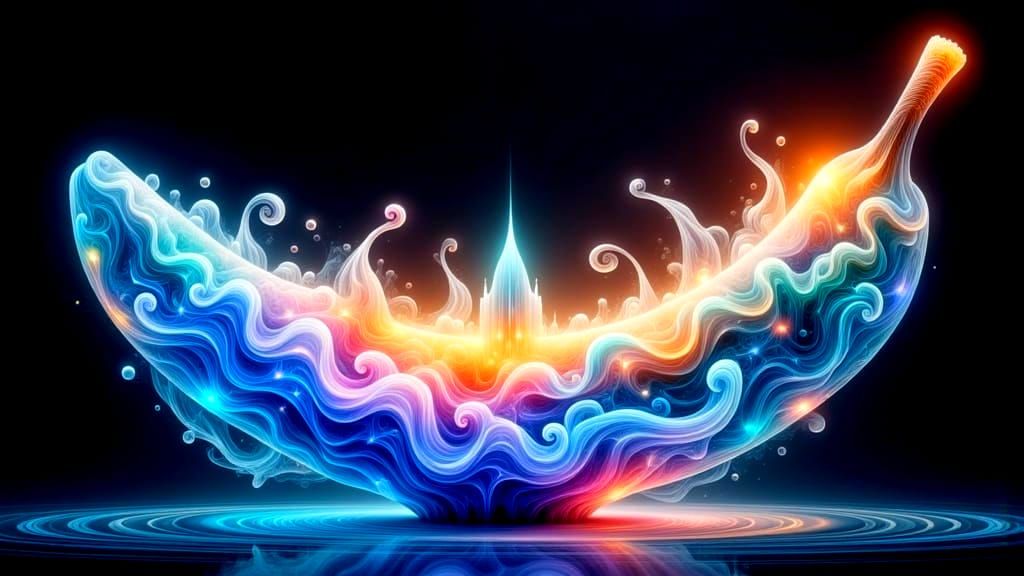 Ethereal Banana in Cosmic Flux