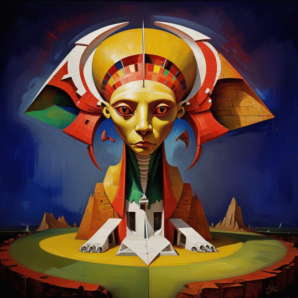 Sphinx in Hieronymus Bosch's Visionary Style