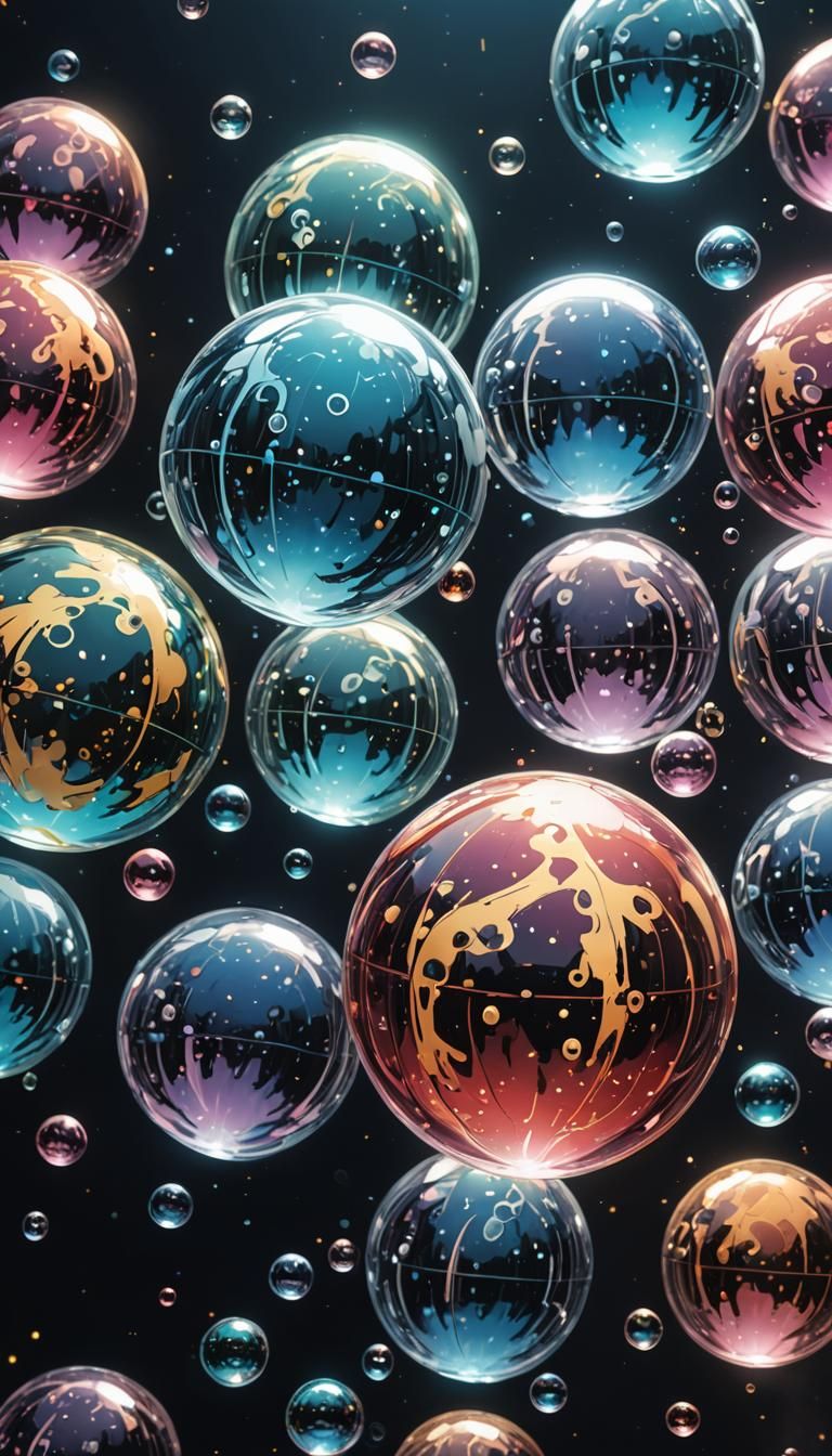 Glowing Orb in Cel-Shaded Anime Style