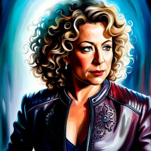 River Song Hyperrealistic Portrait with Volumetric Lighting