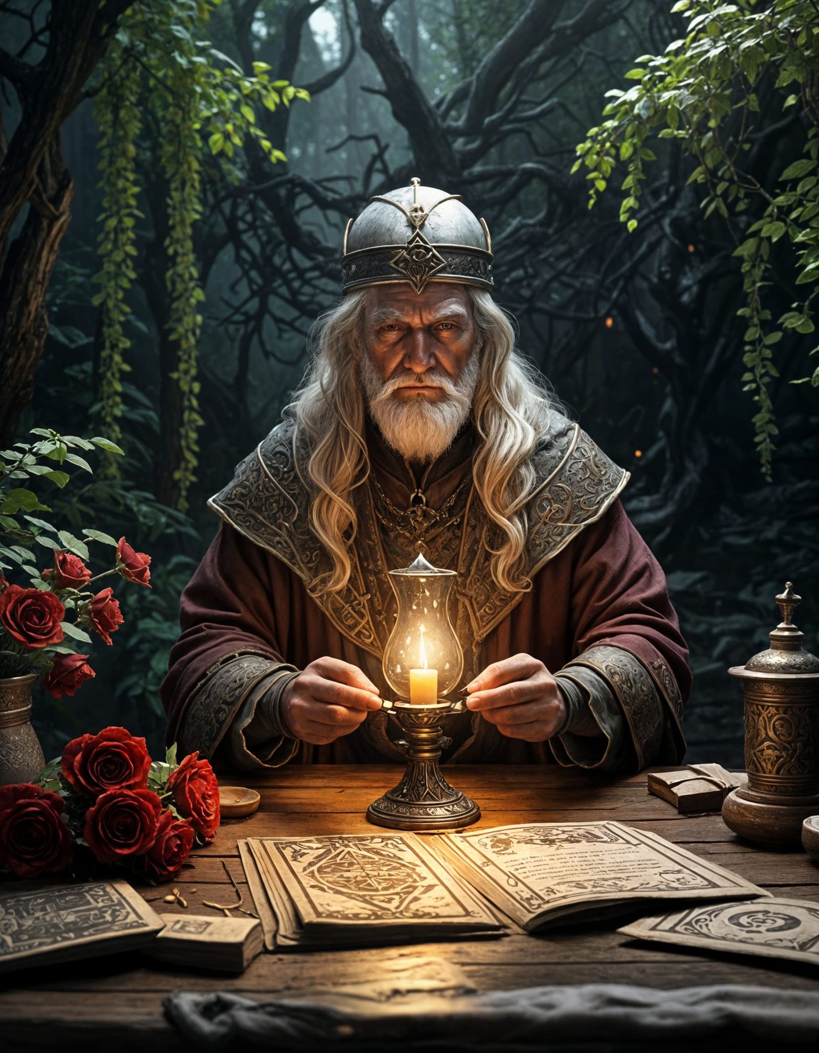 The Magician Tarot Card in Unreal Engine Style