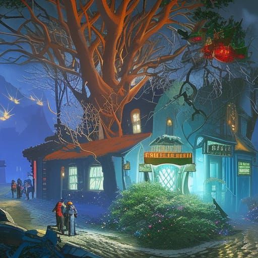 Irish Bar on Sesame Street: Detailed Matte Painting