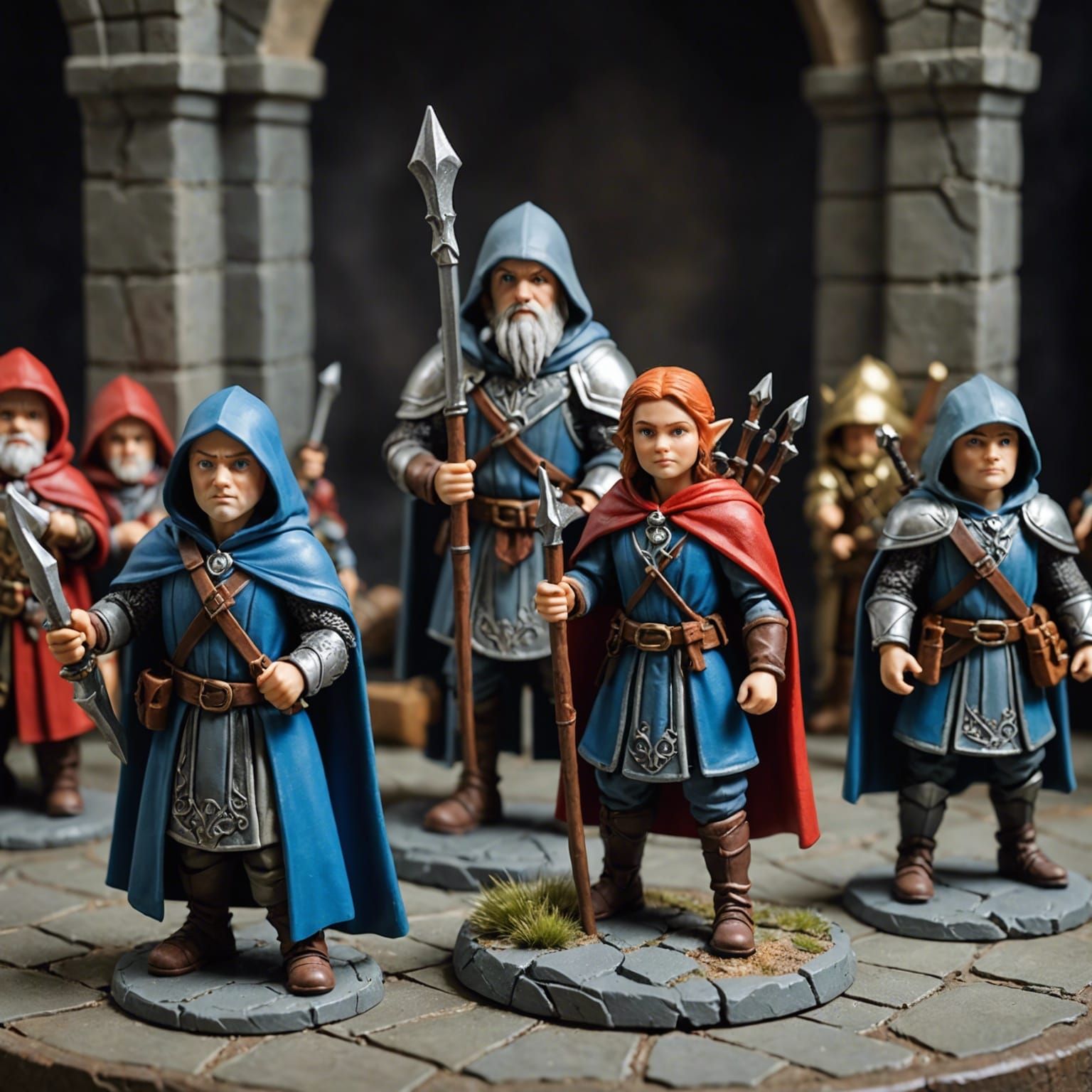 Adventurers on Dungeon Floor in Hyper-Realistic 8k