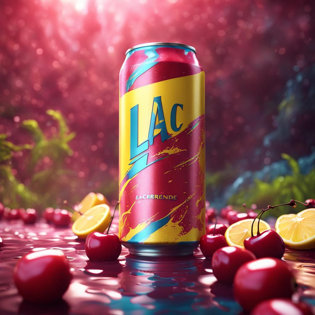 LAC ENERGY Cherry Lemonade Drink Can Art